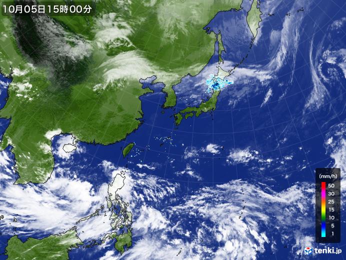 実況天気図(2021年10月05日)