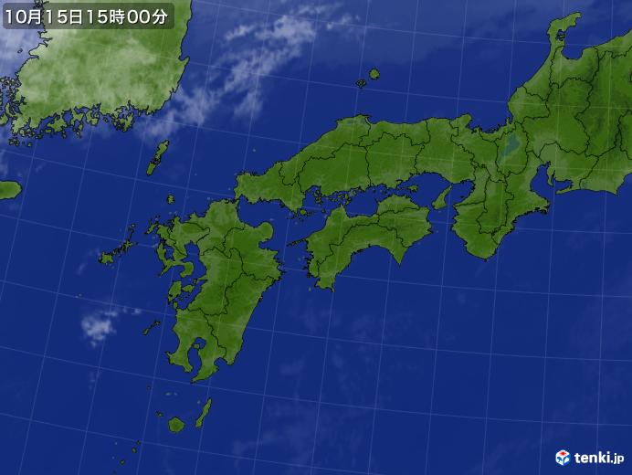 実況天気図(2021年10月15日)