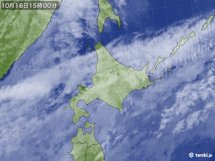 実況天気図(2021年10月16日)