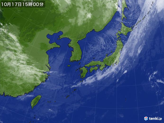 実況天気図(2021年10月17日)