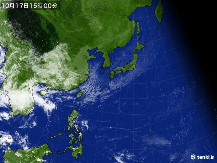 実況天気図(2021年10月17日)