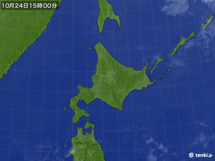 実況天気図(2021年10月24日)