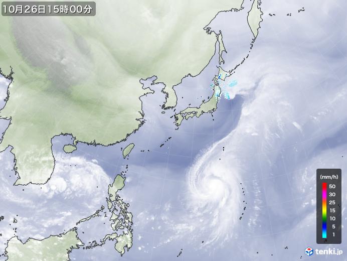 実況天気図(2021年10月26日)
