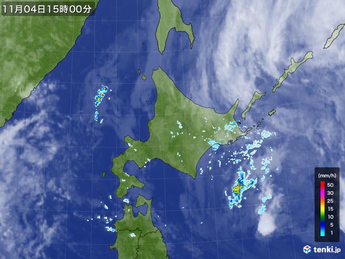 実況天気図(2021年11月04日)