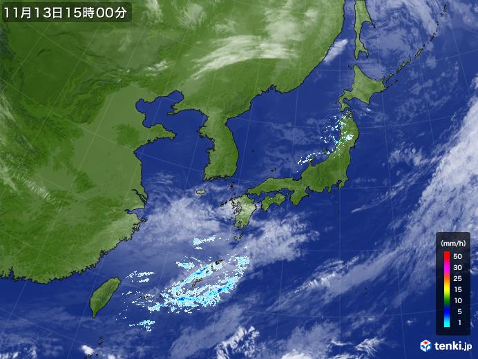 実況天気図(2021年11月13日)