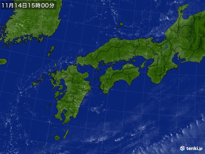 実況天気図(2021年11月14日)