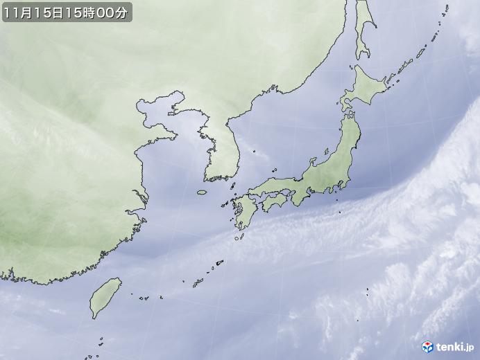 実況天気図(2021年11月15日)