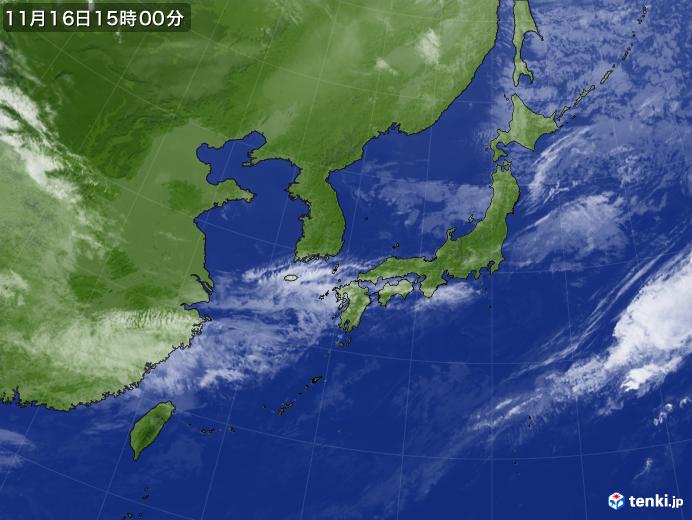 実況天気図(2021年11月16日)