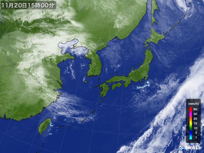 実況天気図(2021年11月20日)