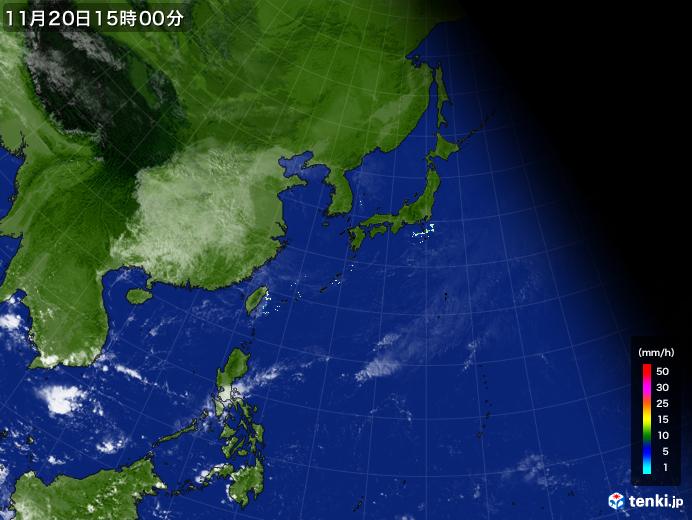 実況天気図(2021年11月20日)