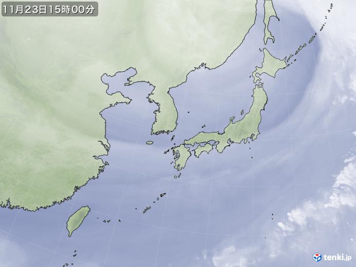 実況天気図(2021年11月23日)