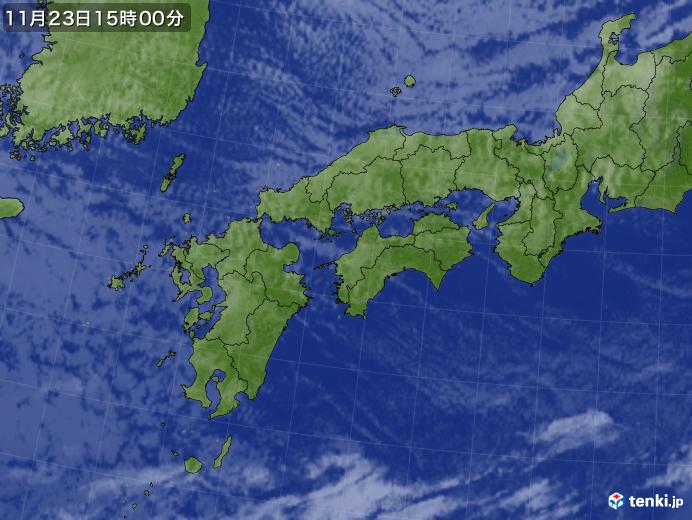 実況天気図(2021年11月23日)