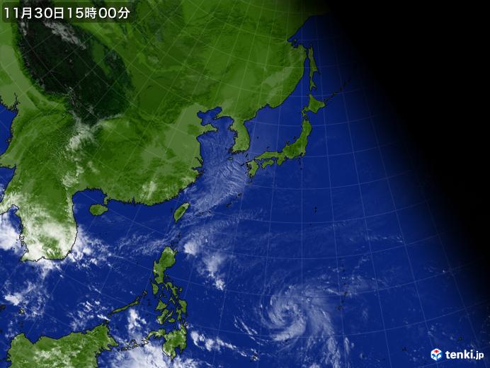 実況天気図(2021年11月30日)