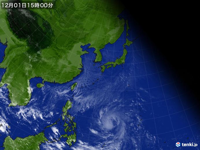 実況天気図(2021年12月01日)