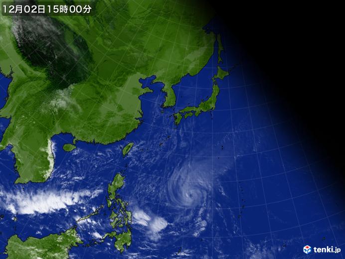 実況天気図(2021年12月02日)