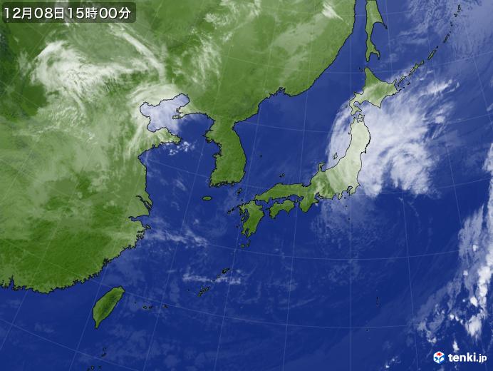 実況天気図(2021年12月08日)