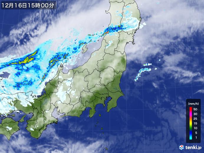 実況天気図(2021年12月16日)