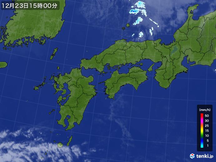 実況天気図(2021年12月23日)