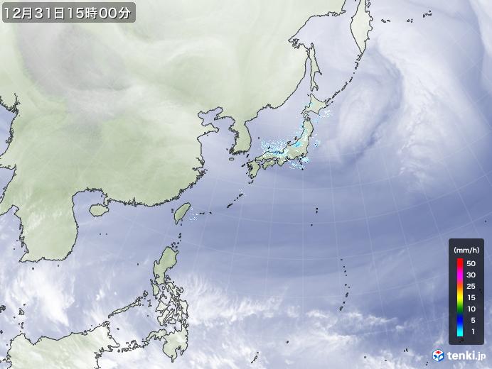 実況天気図(2021年12月31日)