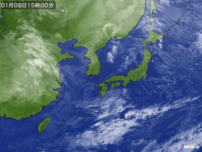 実況天気図(2022年01月08日)