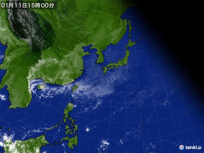 実況天気図(2022年01月11日)