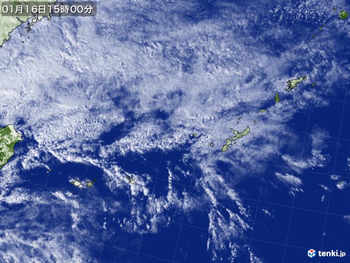 実況天気図(2022年01月16日)