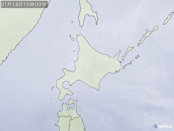 実況天気図(2022年01月18日)