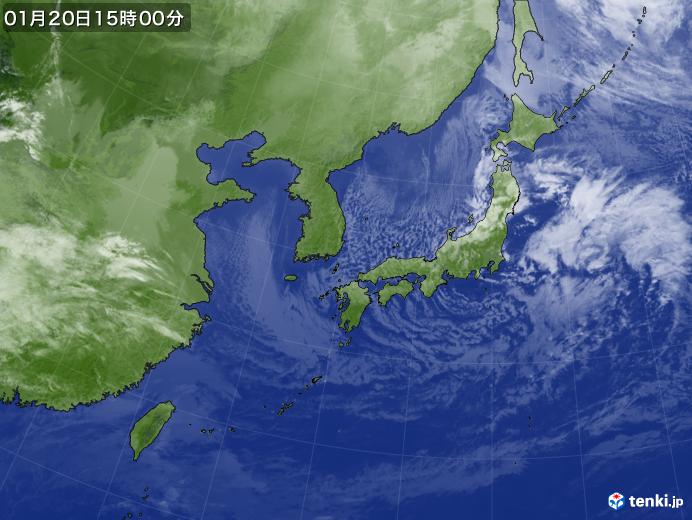 実況天気図(2022年01月20日)