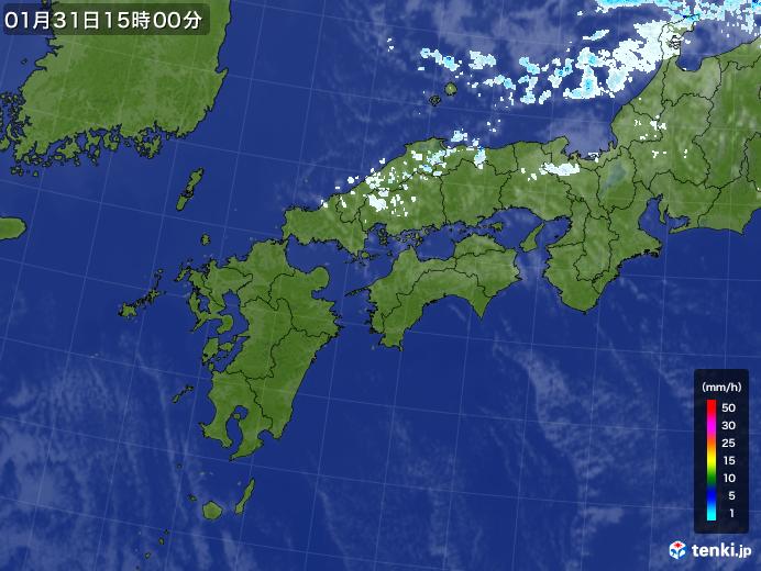 実況天気図(2022年01月31日)