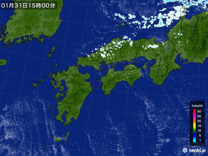 実況天気図(2022年01月31日)