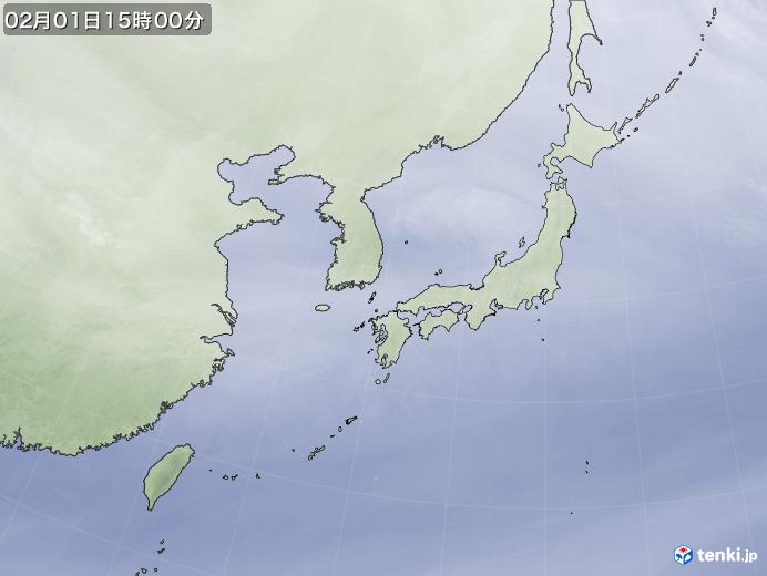 実況天気図(2022年02月01日)