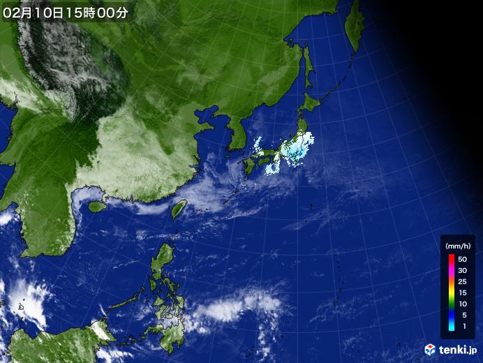 実況天気図(2022年02月10日)