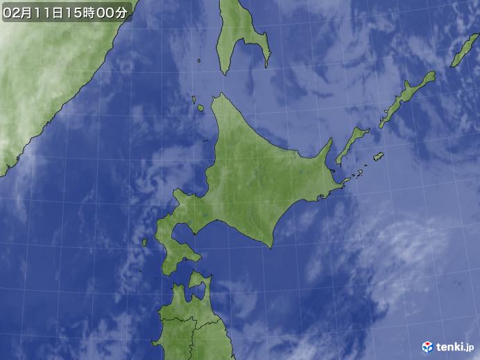 実況天気図(2022年02月11日)