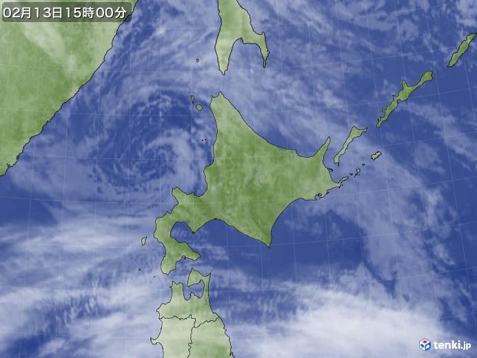 実況天気図(2022年02月13日)