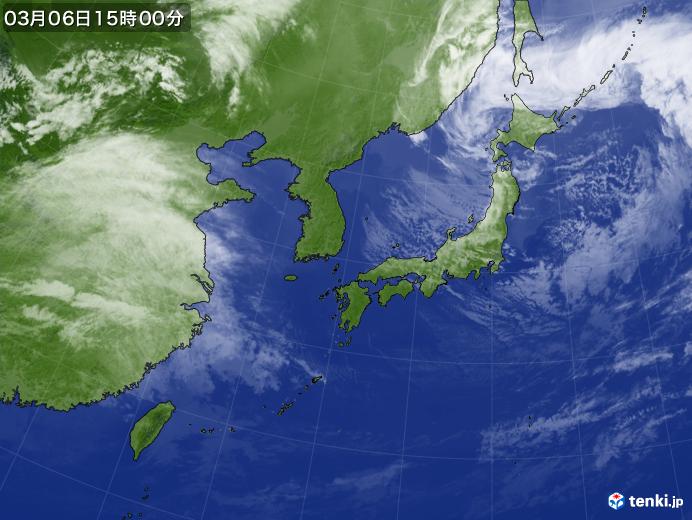 実況天気図(2022年03月06日)