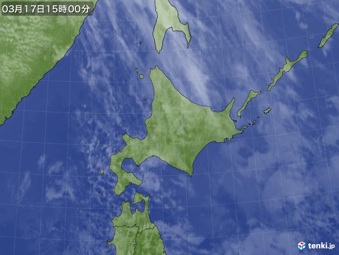 実況天気図(2022年03月17日)