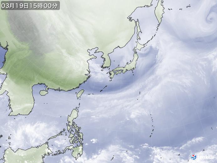 実況天気図(2022年03月19日)