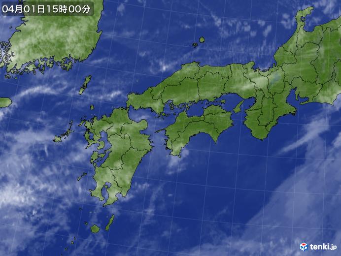 実況天気図(2022年04月01日)