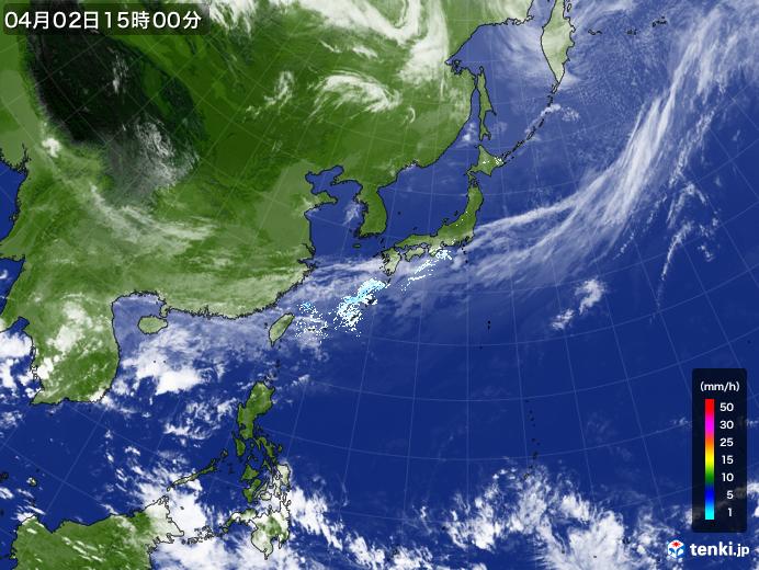 実況天気図(2022年04月02日)