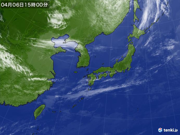 実況天気図(2022年04月06日)