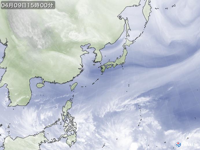 実況天気図(2022年04月09日)