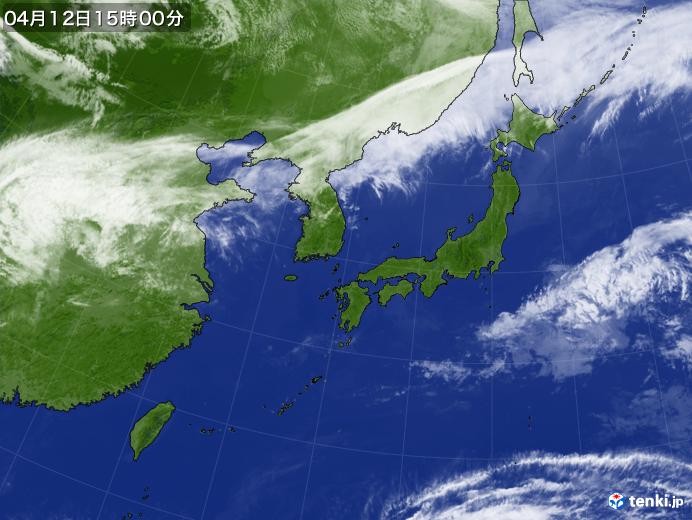 実況天気図(2022年04月12日)