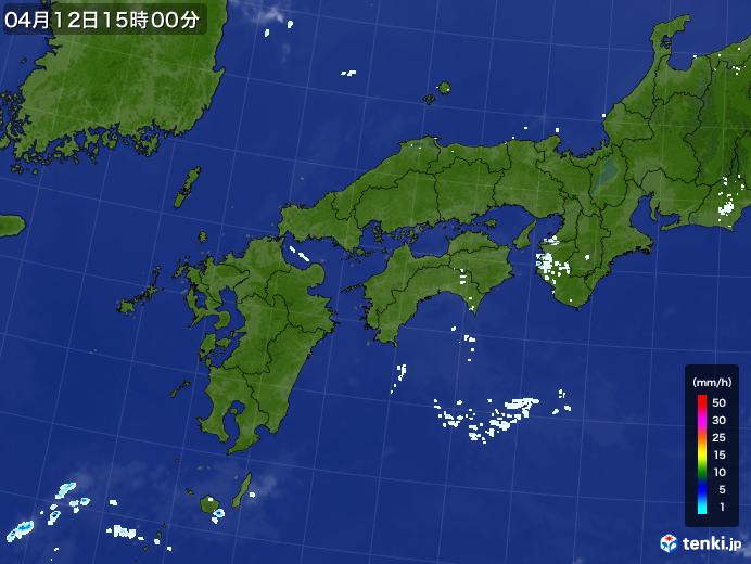 実況天気図(2022年04月12日)