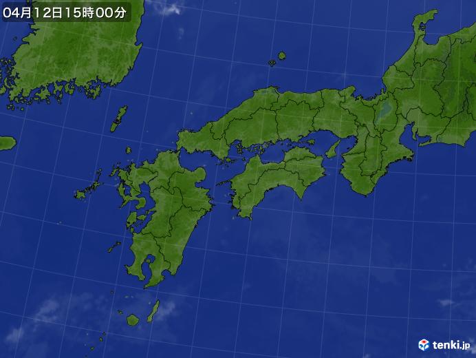 実況天気図(2022年04月12日)