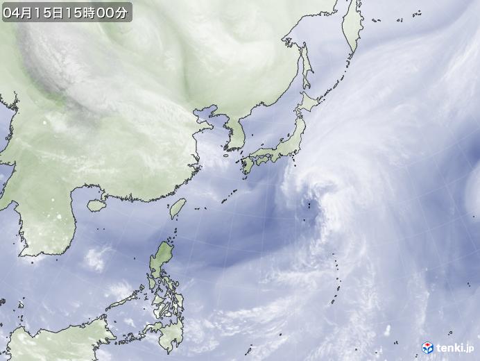 過去の気象衛星 日本広域 22年04月15日 日本気象協会 Tenki Jp