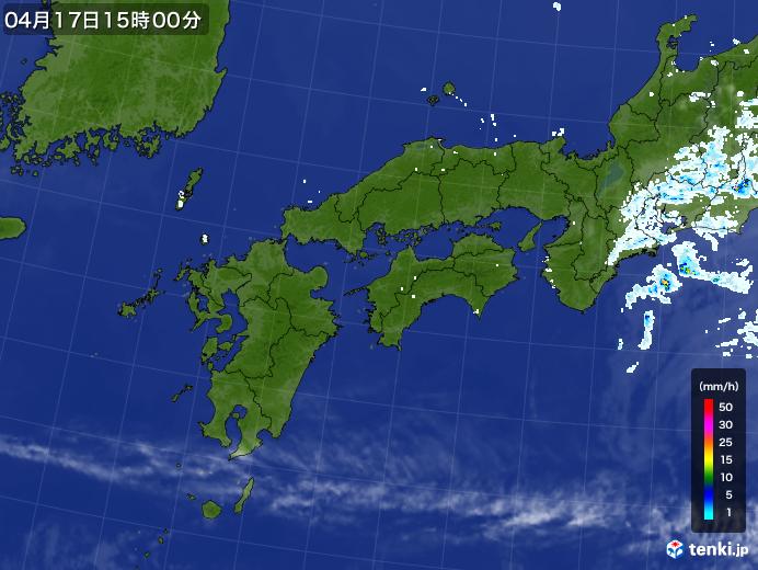 実況天気図(2022年04月17日)