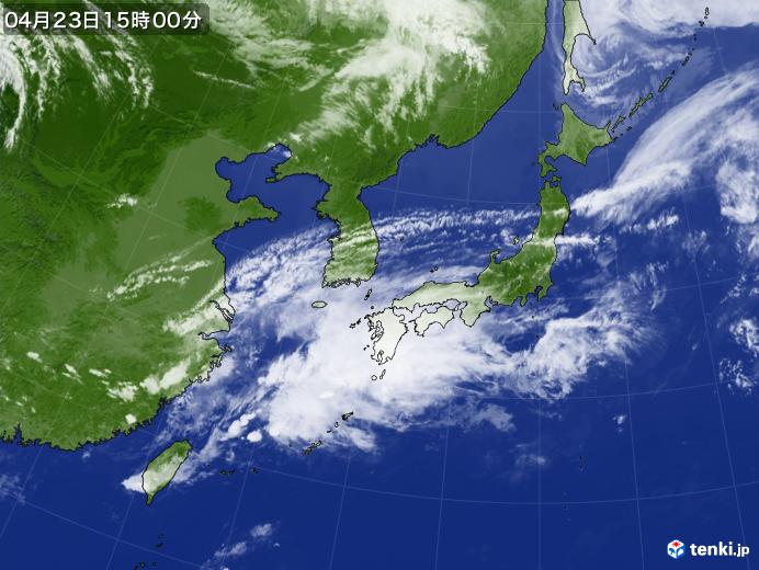 実況天気図(2022年04月23日)