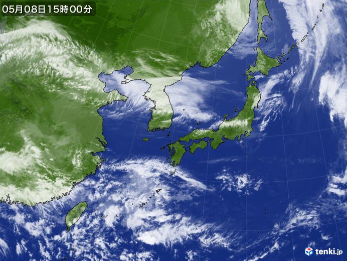 実況天気図(2022年05月08日)