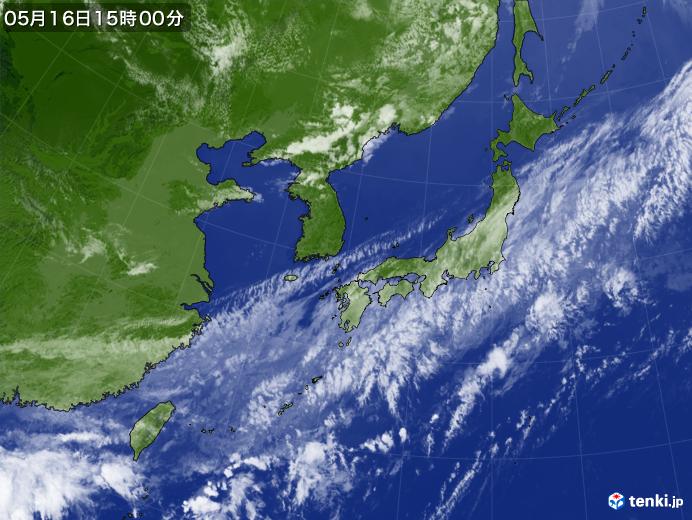 実況天気図(2022年05月16日)