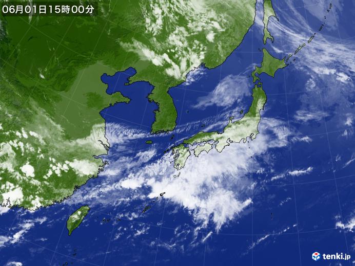 実況天気図(2022年06月01日)